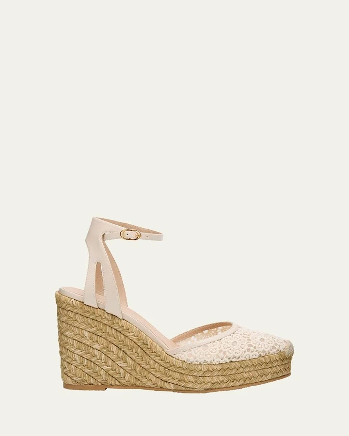 Sasha Lace Wedge Espadrilles