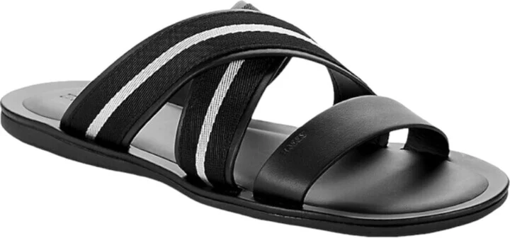 Sasha Men's 6234150 Black Slide Sandals