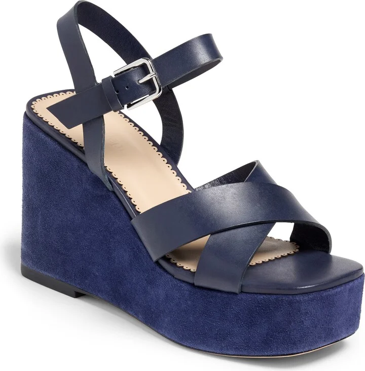 Sasha Platform Wedge Ankle Strap Sandal