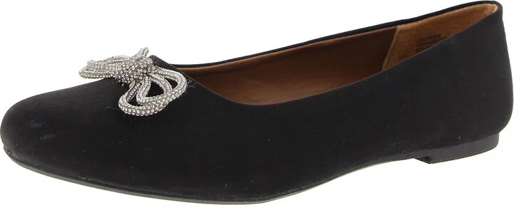 Sashimi Womens Bow Shimmer Ballet Flats
