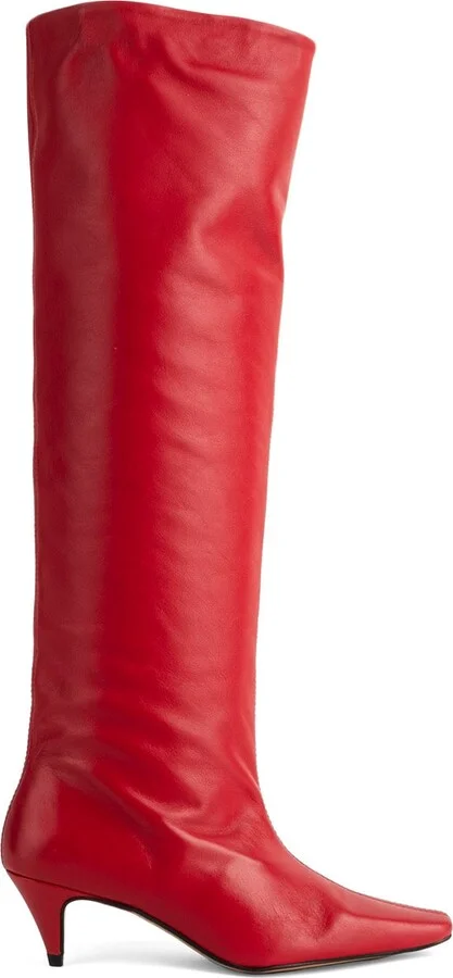 Sassafrass Knee High Boot-Red - Image 3