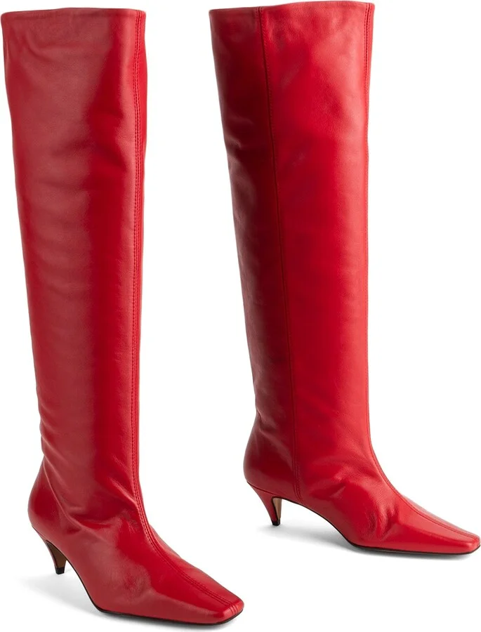 Sassafrass Knee High Boot-Red