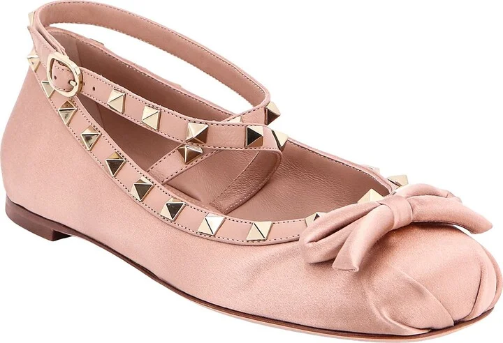 Satin Ballerinas With Iconic Studs - Image 2