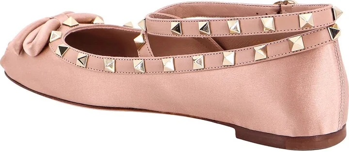 Satin Ballerinas With Iconic Studs - Image 3