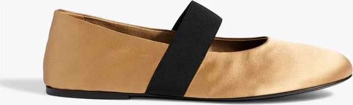 Satin ballet flats