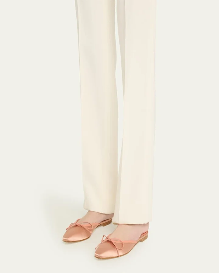 Satin Bow Ballerina Flats - Image 5