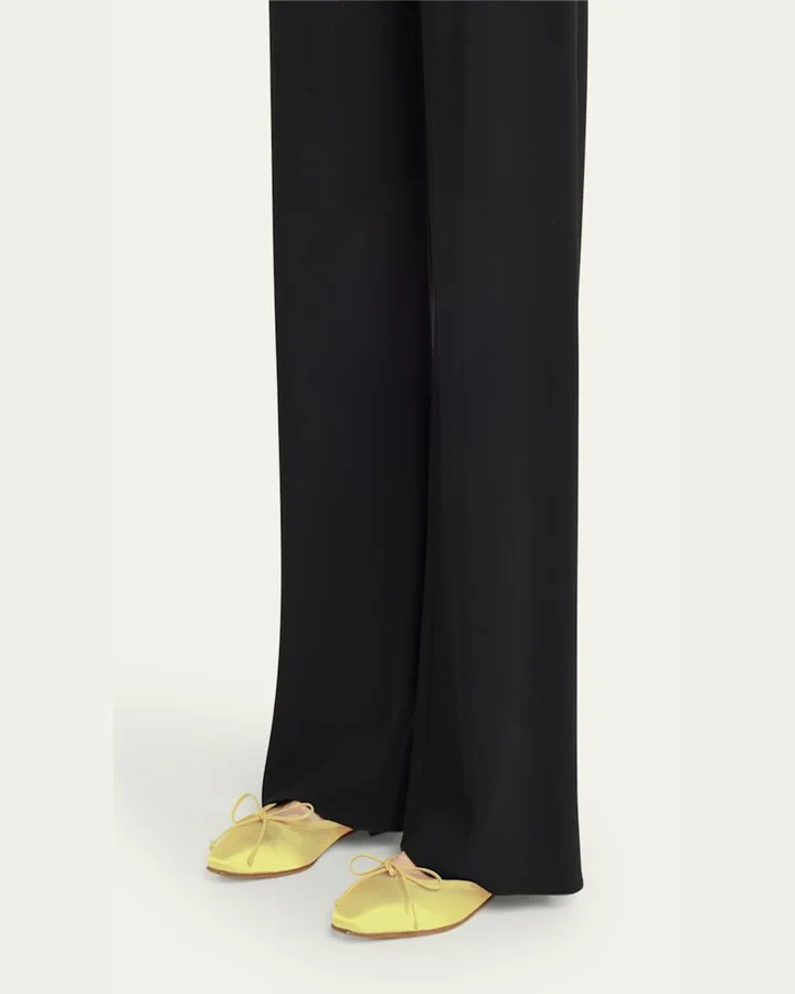 Satin Bow Ballerina Flats - Image 8