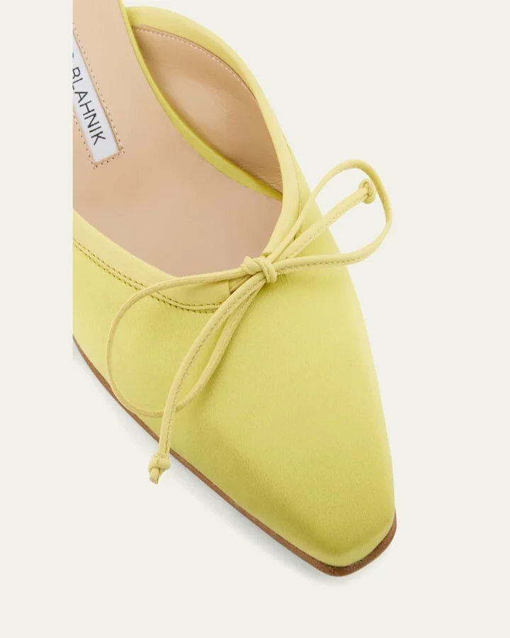 Satin Bow Ballerina Flats - Image 10