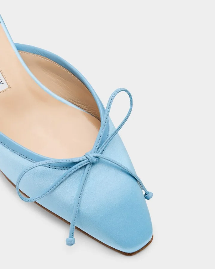 Satin Bow Ballerina Flats - Image 9