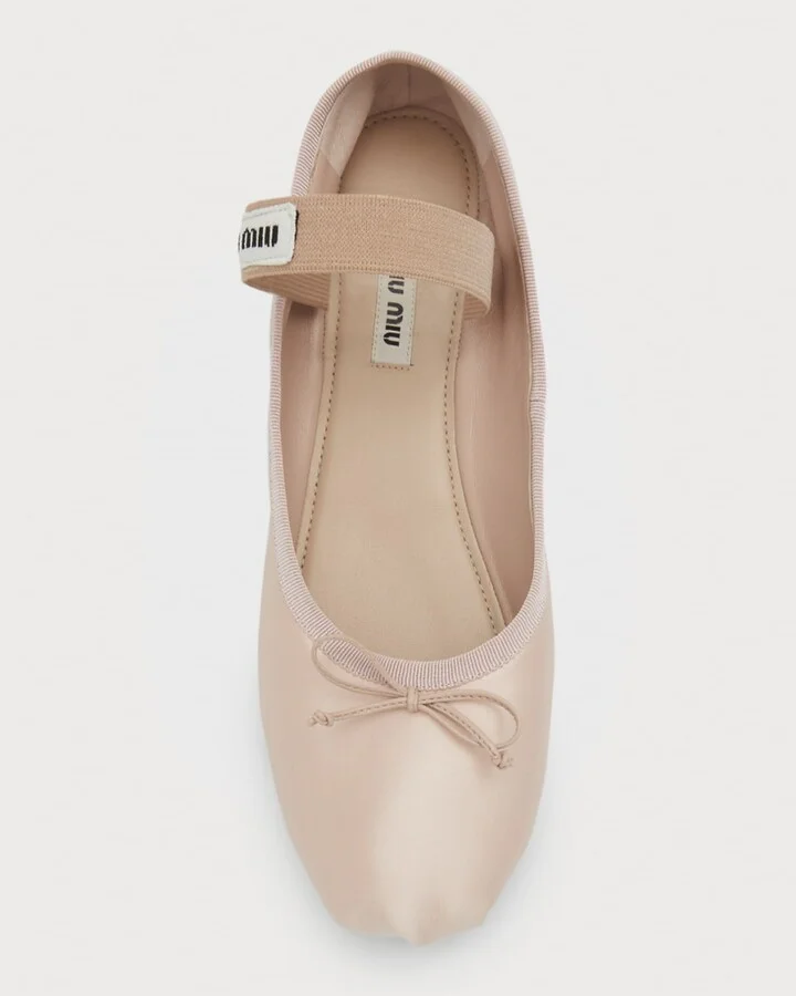 Satin Bow Ballerina Flats - Image 7