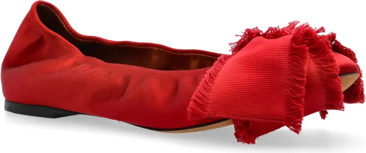Satin Bow Ballerina Shoes - Image 2