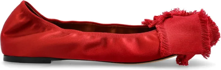 Satin Bow Ballerina Shoes