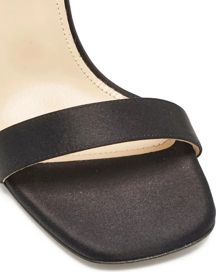 Satin Bow-Embellishment Sandals - Image 5