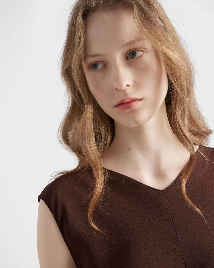 Satin crepe midi-dress - Image 3