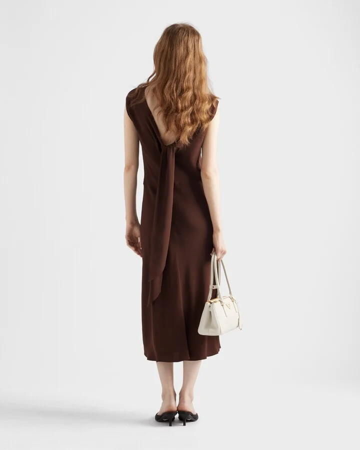 Satin crepe midi-dress - Image 5