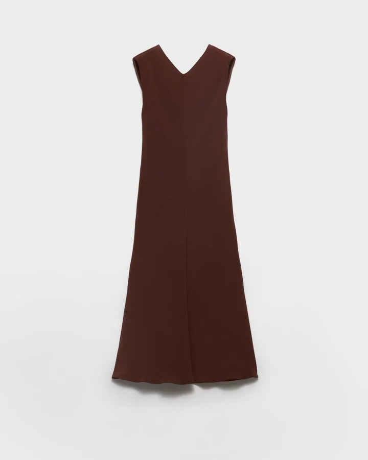 Satin crepe midi-dress