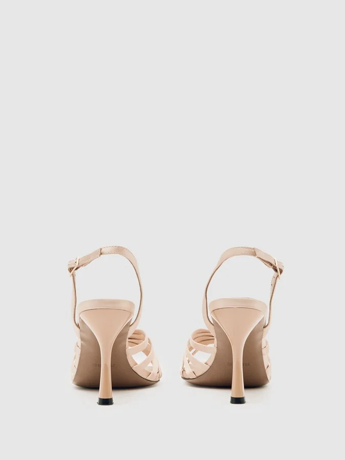 Satin Cross-strap Heeled Sandals - Image 3