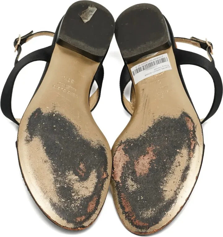 Satin Crystal Sandals - Image 4