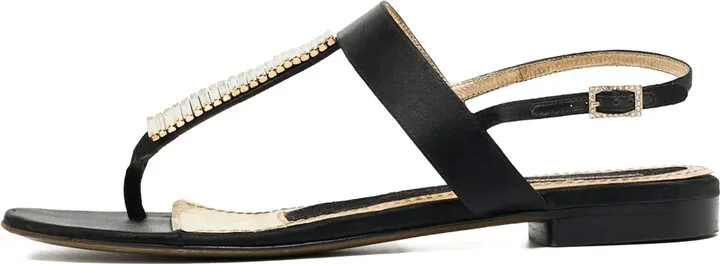 Satin Crystal Sandals