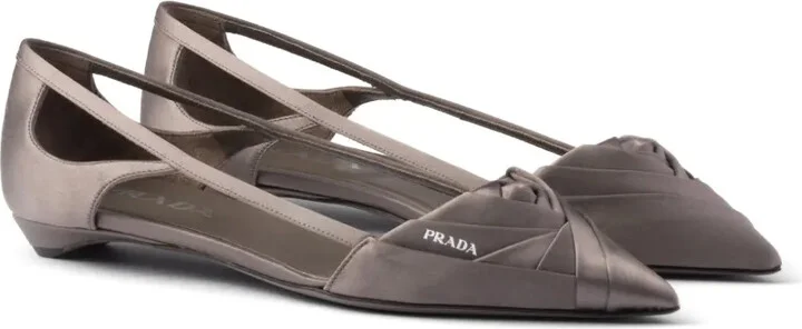 Satin cut-out ballerinas - Image 2