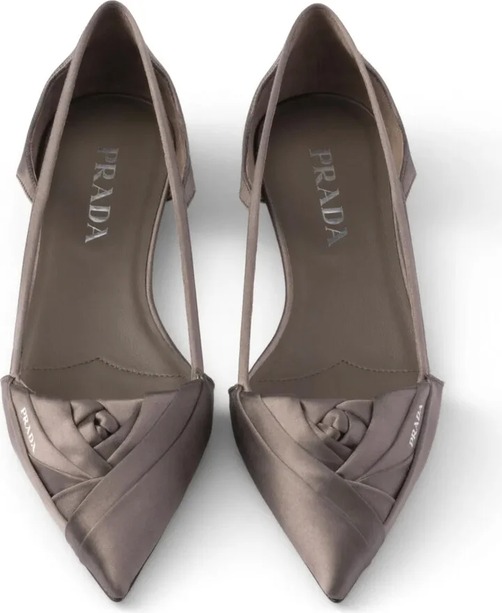 Satin cut-out ballerinas - Image 4