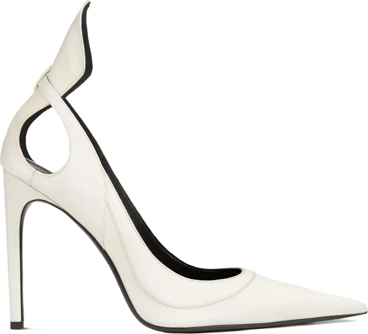 Satin Cut-Out Pumps