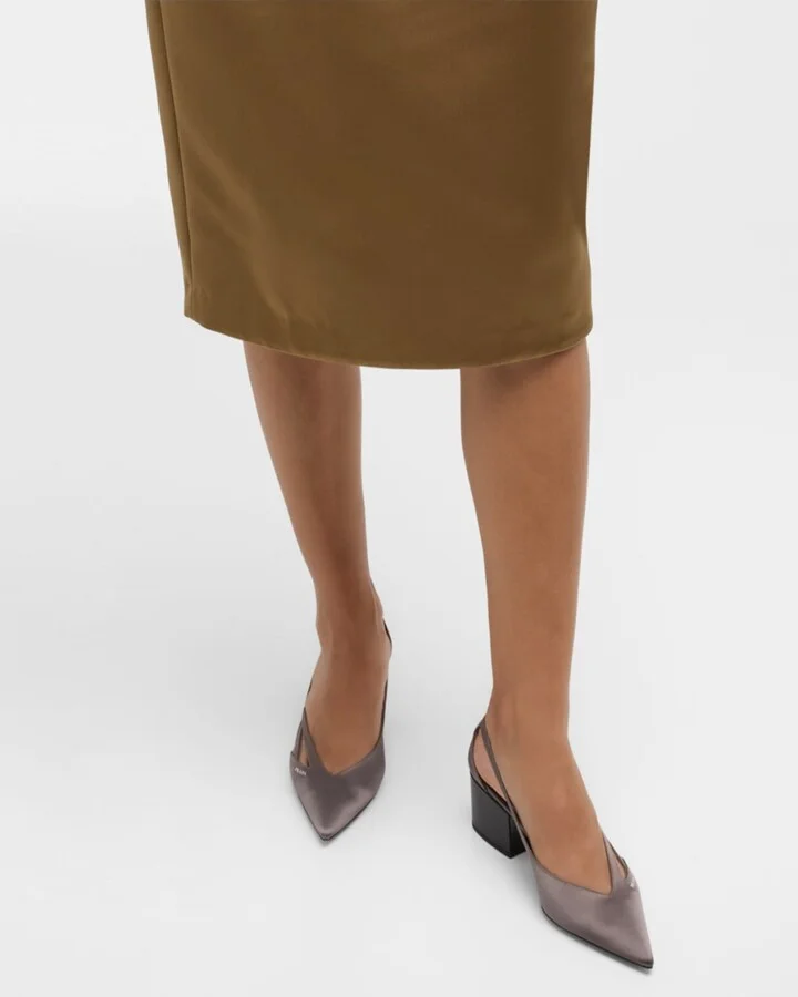 Satin Cutout Block-Heel Pumps - Image 5