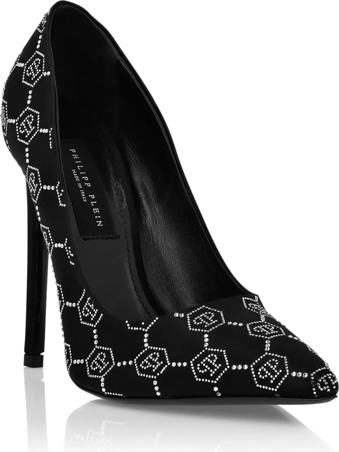 Satin Decollete Hi-Heels Strass Monogram
