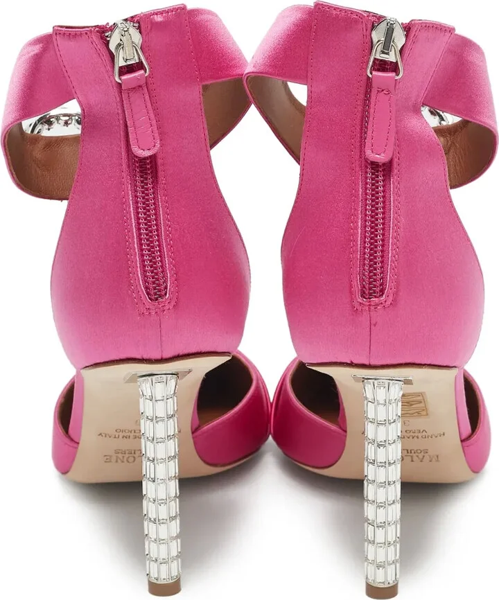 Satin Embellished Pointed-Toe Heels - Image 3
