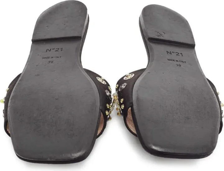 Satin Embellished Sandals - Image 4