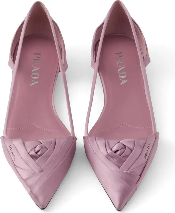 Satin-finish cut-out ballerinas - Image 4