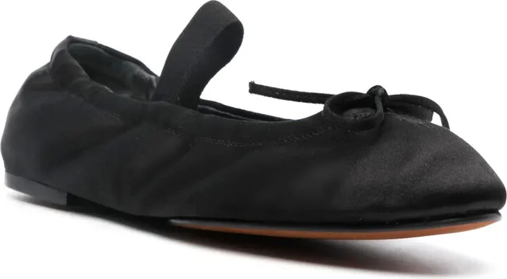 Satin-Finish Leather Ballerinas - Image 2