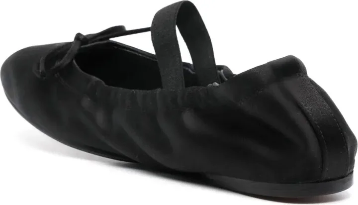 Satin-Finish Leather Ballerinas - Image 3
