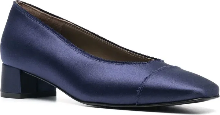Satin-Finish Low-Heeled Pumps - Image 2