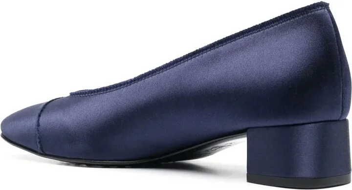 Satin-Finish Low-Heeled Pumps - Image 3