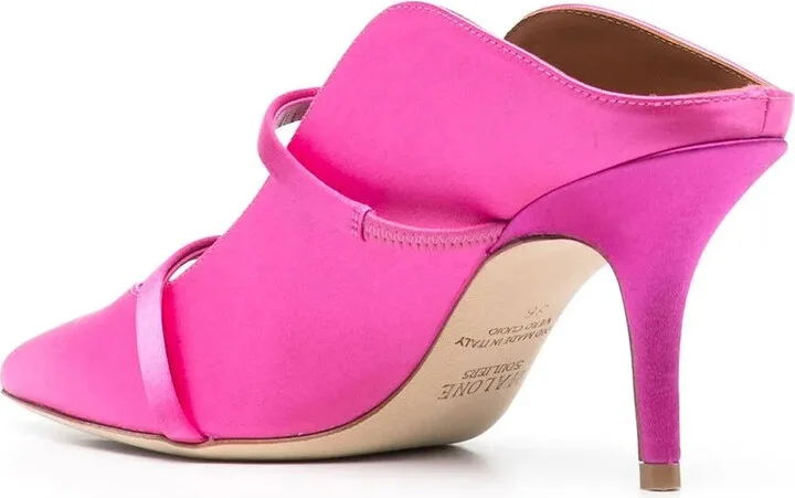 Satin Finish Pointed Toe Mules - Image 3