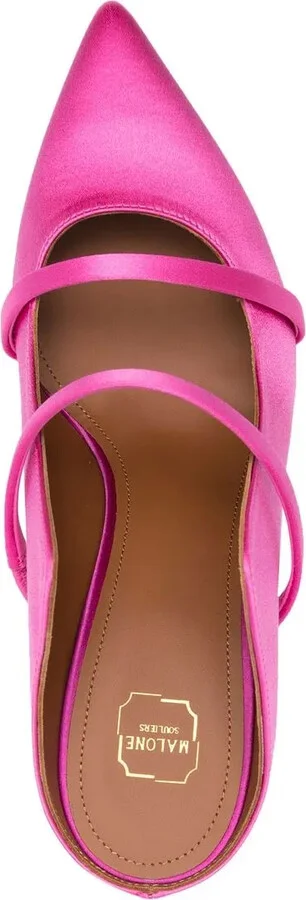 Satin Finish Pointed Toe Mules - Image 4