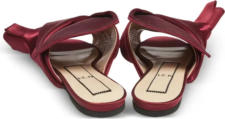 Satin Flat Sandals - Image 3