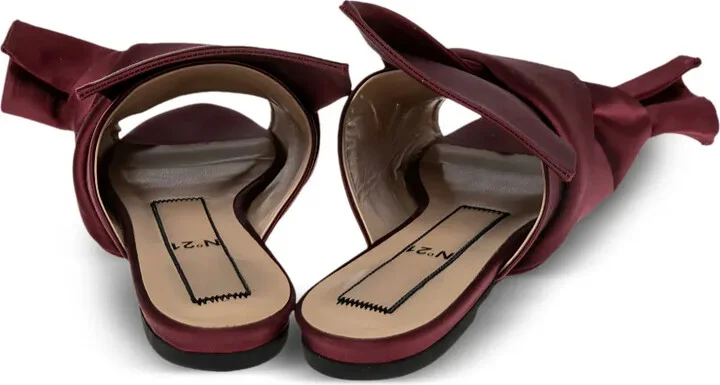 Satin Flat Sandals - Image 3