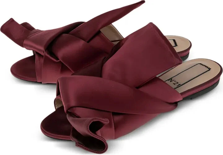 Satin Flat Sandals - Image 4