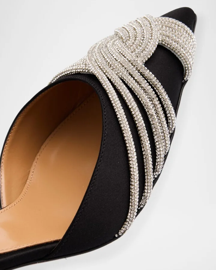 Satin Gatsby Slingback Pumps - Image 8