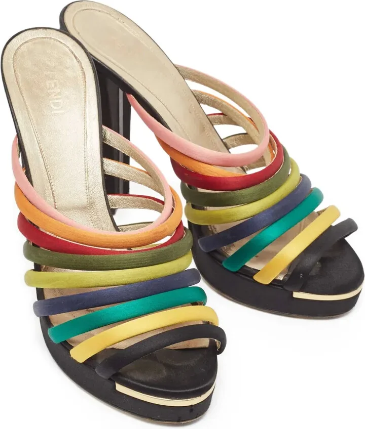 Satin Heeled Sandals - Image 2