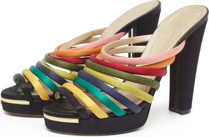 Satin Heeled Sandals - Image 3