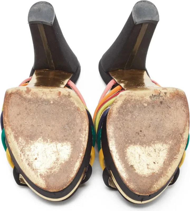 Satin Heeled Sandals - Image 5