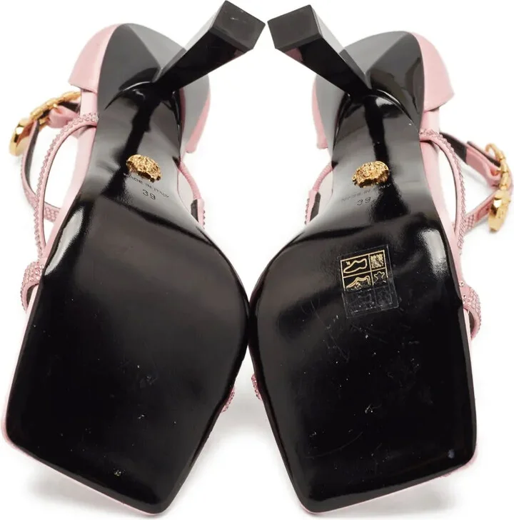 Satin Heeled Sandals - Image 5