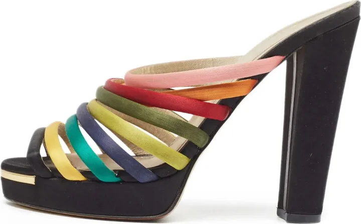 Satin Heeled Sandals