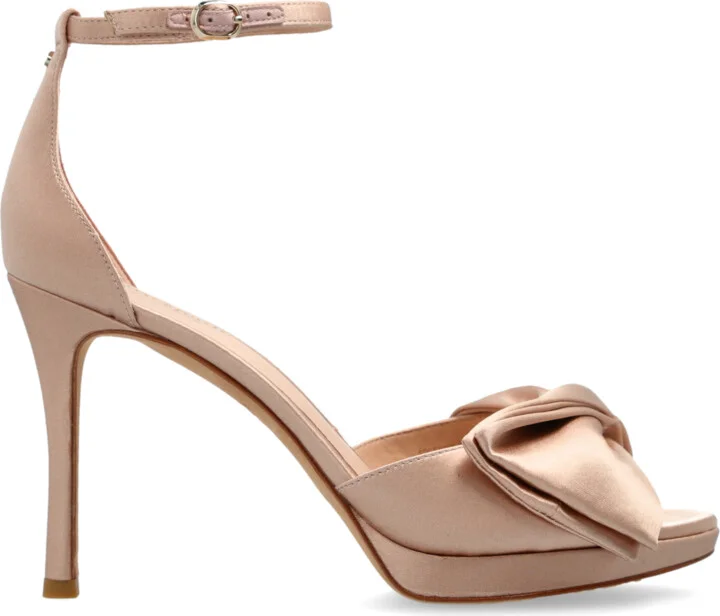 Satin High-heeled Sandals, , - Pink