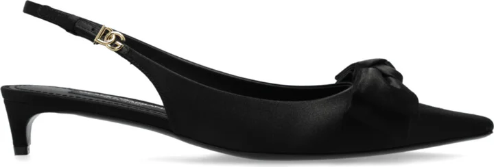 Satin High Heels, , - Black