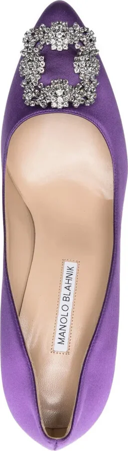 Satin Jewel-Embellished Pumps - Image 4