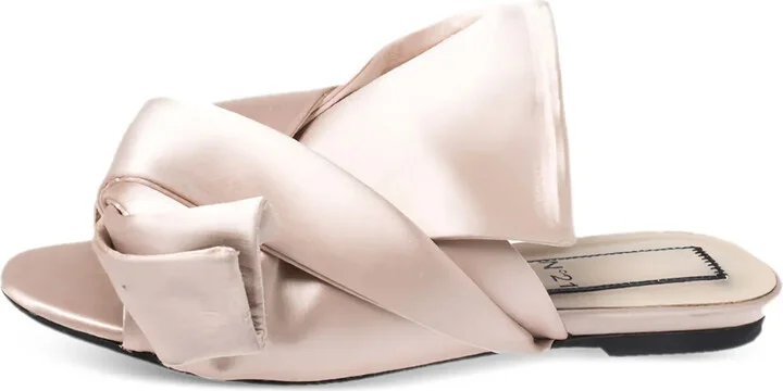 Satin Knot Sandals